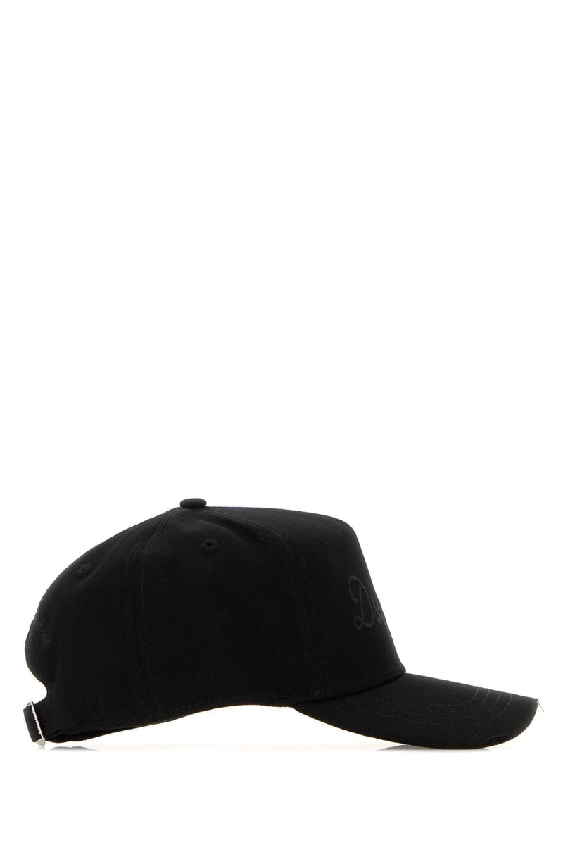 Dsquared2 Hat Cotton Baseball Cap — Black Exterior: Caps