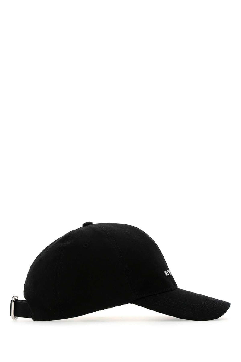 Givenchy Hat Logo-Embroidered Cotton Baseball Cap — Black 90 % 10 Acrylic Caps