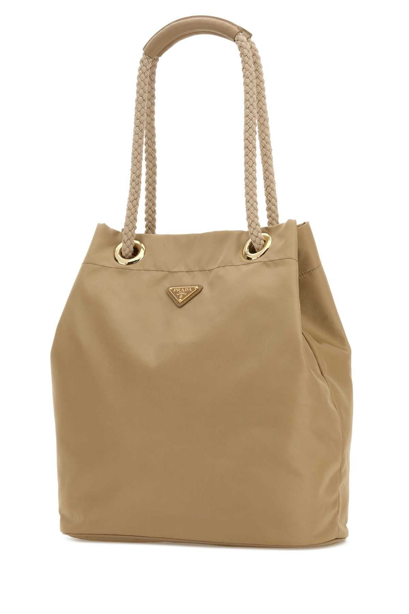 Prada Mariner Bucket Bag — Beige