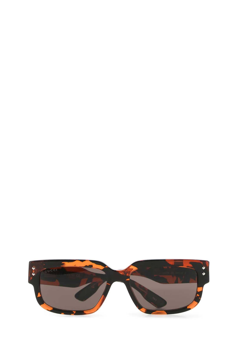 Gucci Tortoiseshell Acetate Sunglasses — Orange Exterior