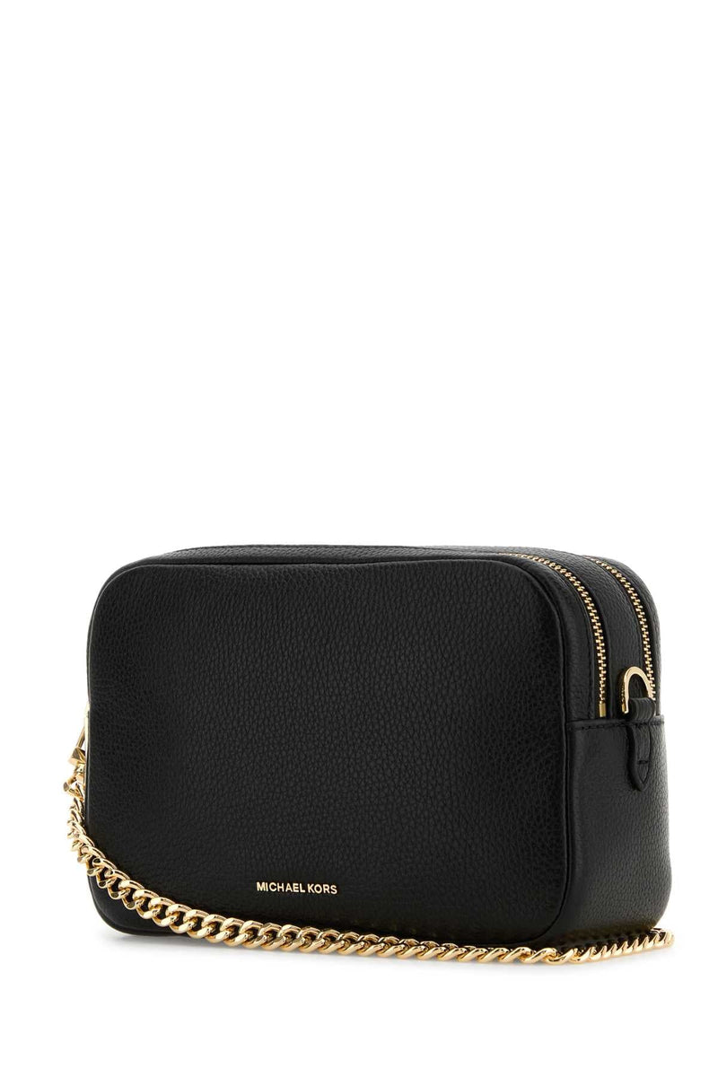 Michael By Kors Dblzp Crossbody Bag — Black Cow Leather