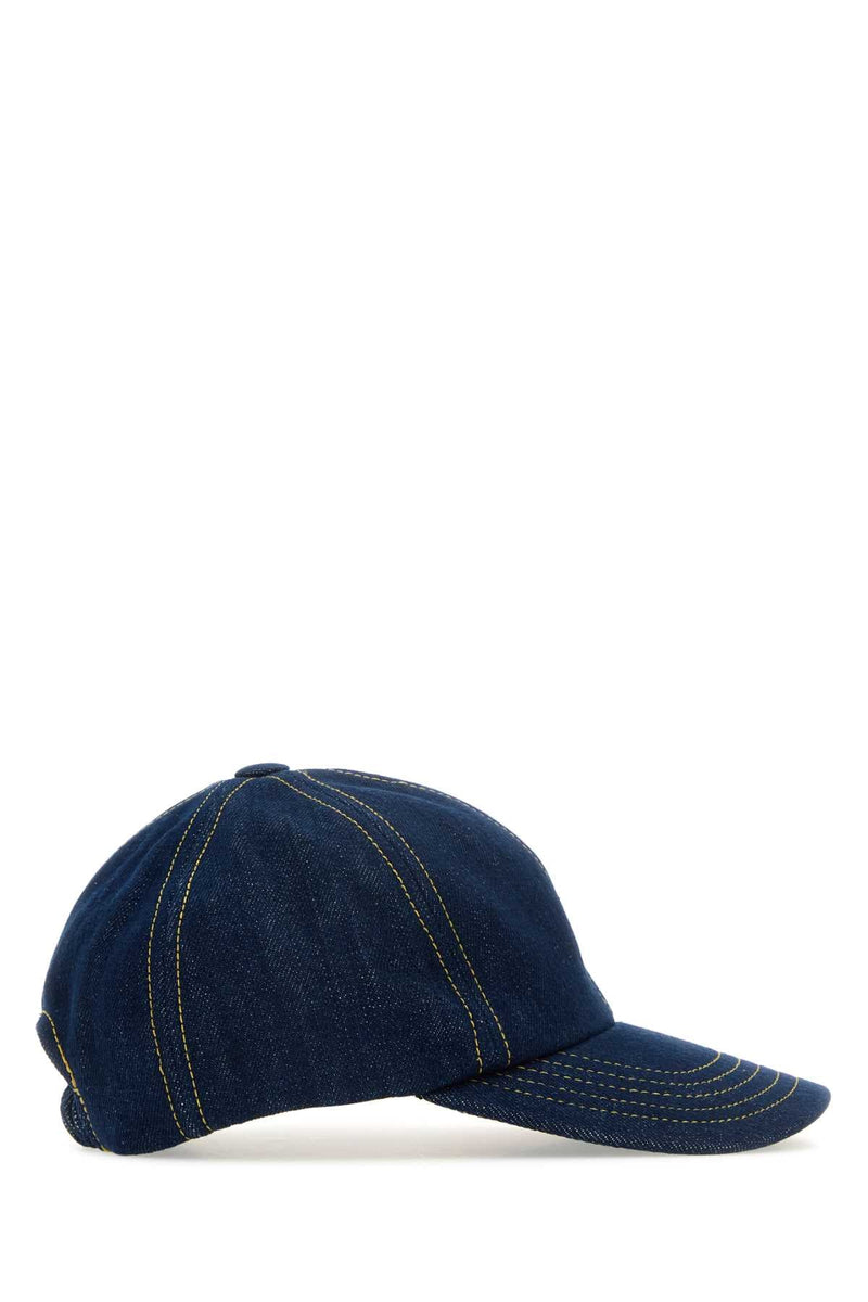 Patou Hat Denim Baseball Cap — Blue Exterior: Cotton Polyester Caps