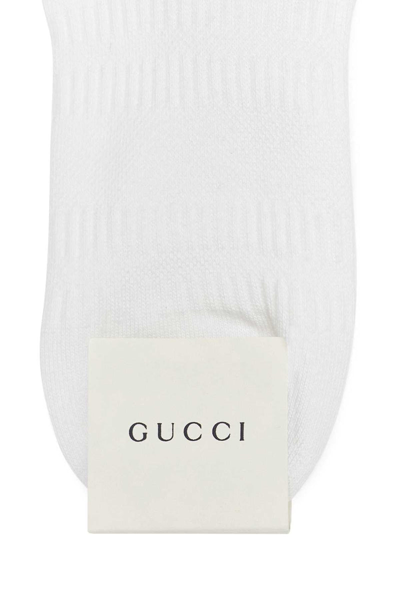Gucci Calze Striped Cotton Blend Socks — White Baseball Caps