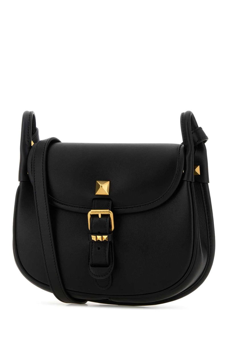 Valentino Garavani Shoulder Crossbody Bag — Black Calf Leather - Bos Taurus