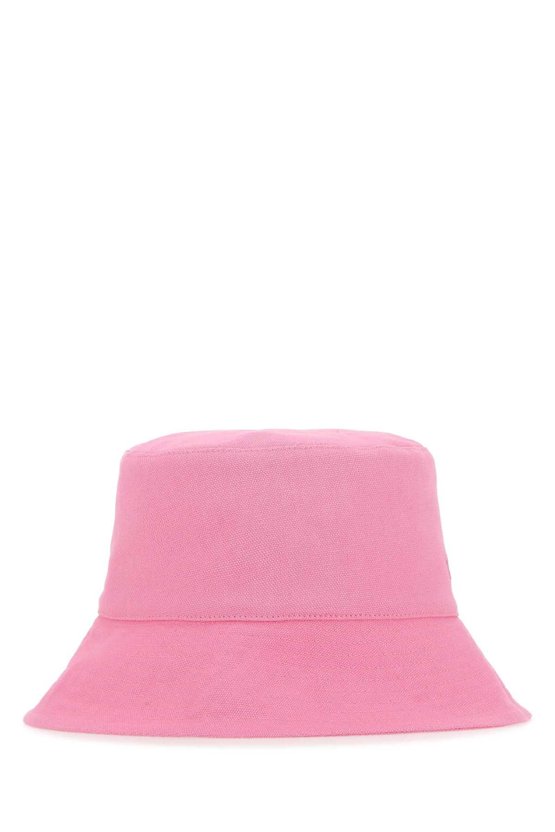 Nanushka Organic Cotton Bucket Hat — Pink Exterior