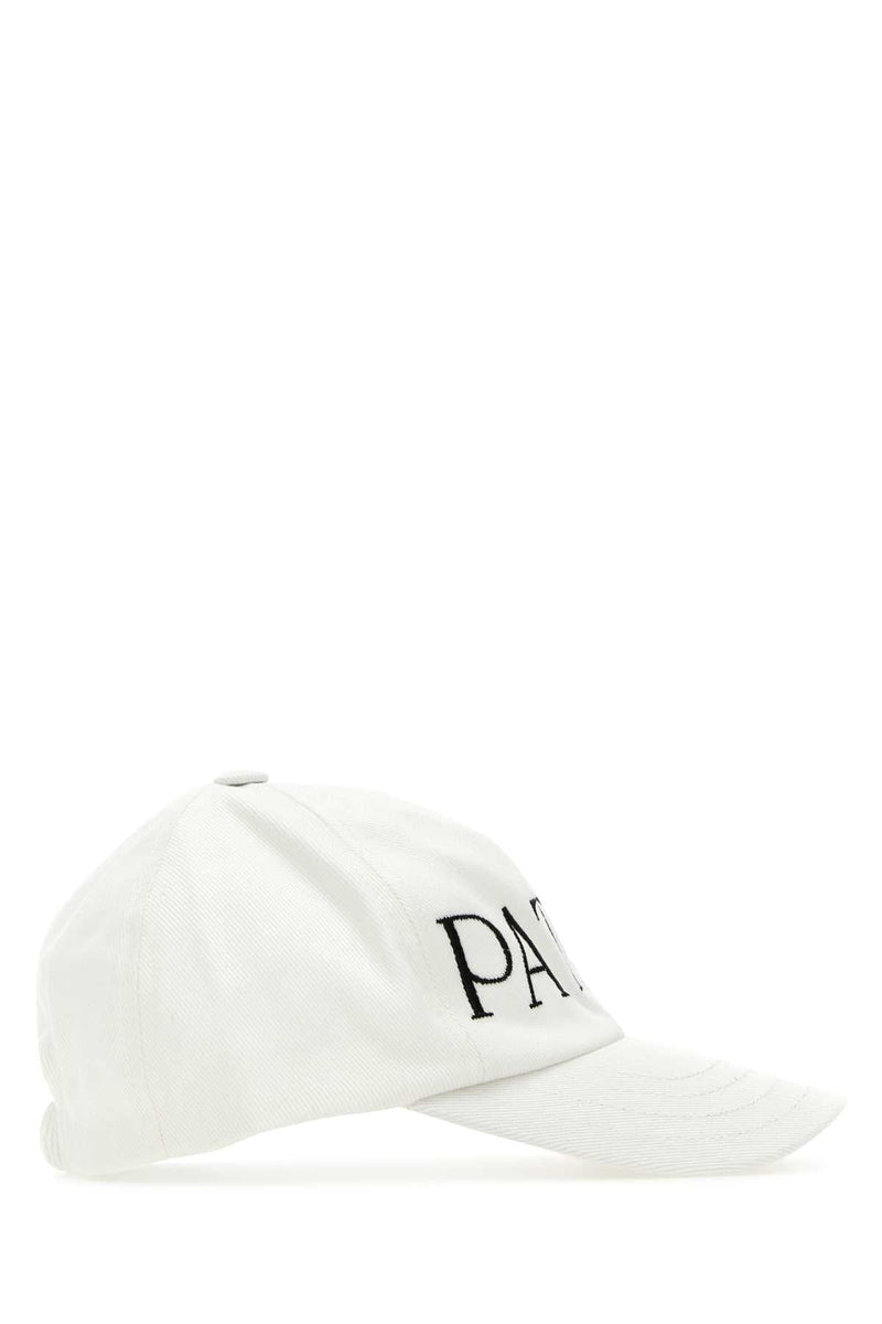 Patou Hat Logo-Embroidered Cotton Baseball Cap — White Co - Caps