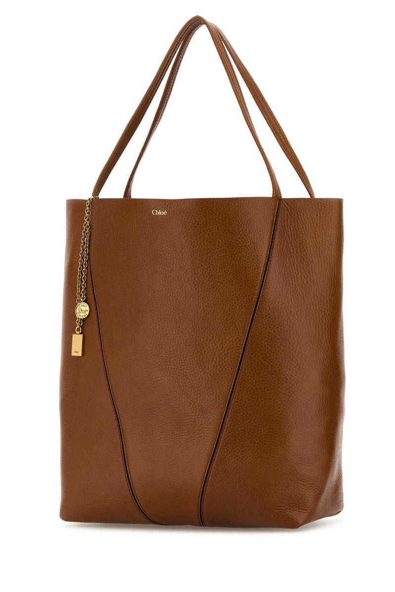 Chloé Spin Tote Bag — Brown