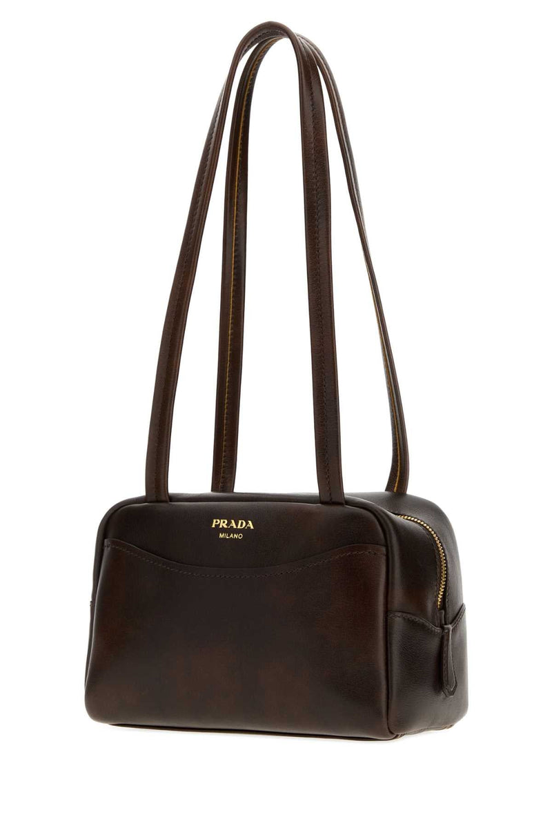 Prada Pelle Shoulder Bag — Brown Leather
