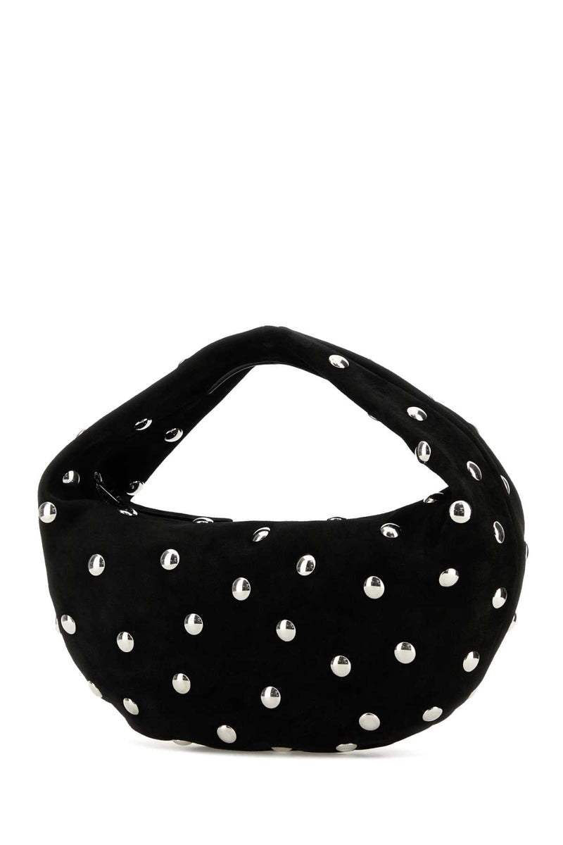 Khaite Studded Calfskin Hobo Bag — Black