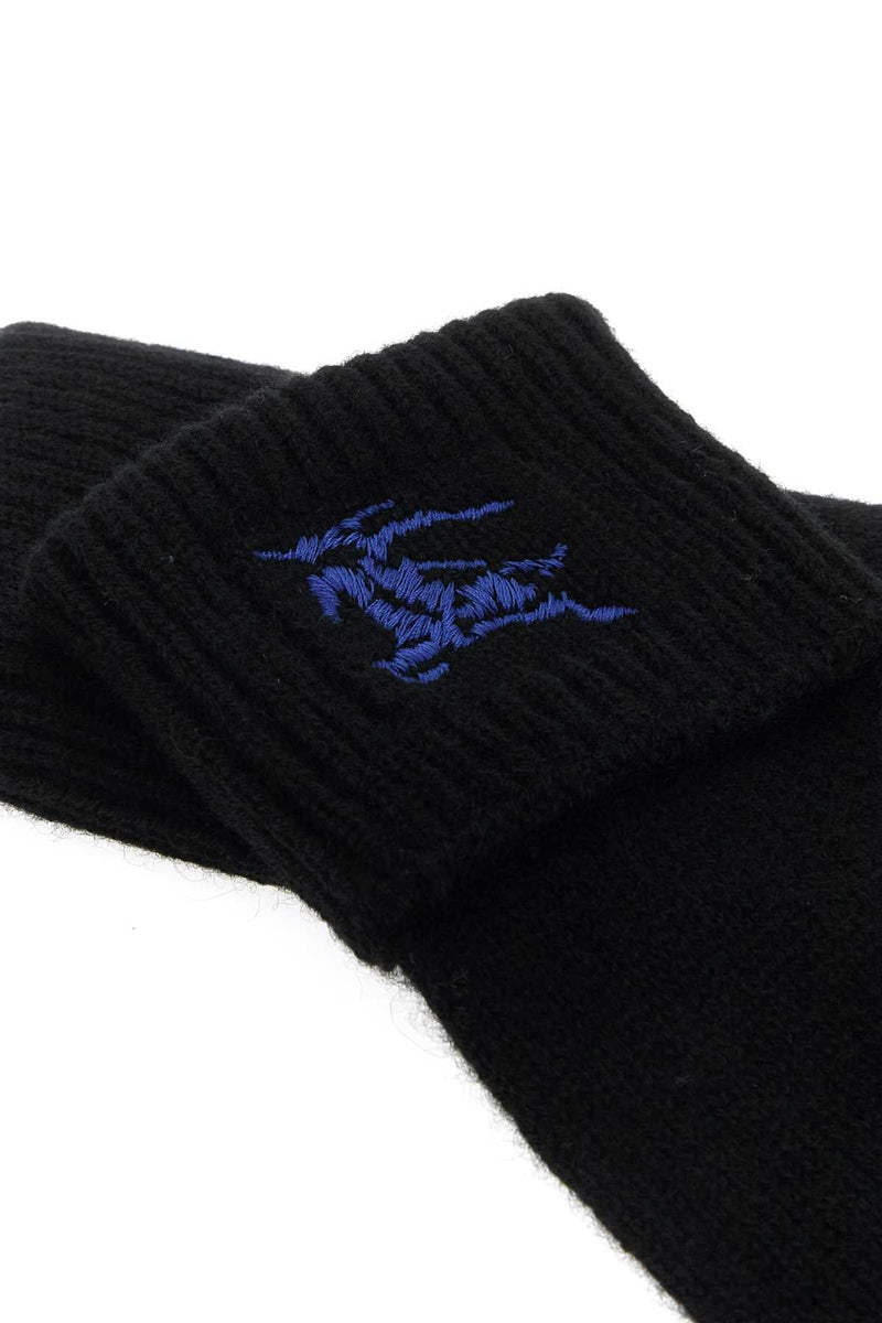 Burberry Cashmere Blend Gloves — Black Exterior: Nylon