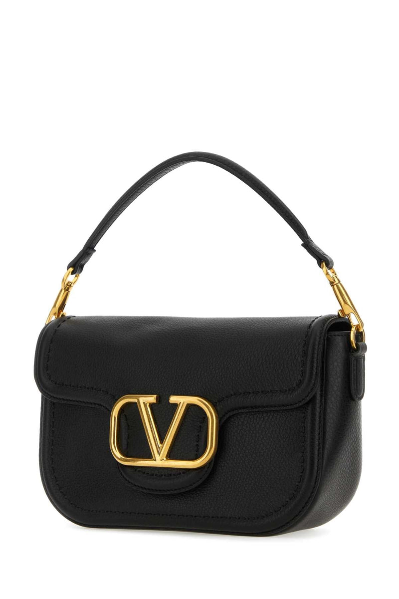 Valentino Garavani Shoulder Bag — Black Calf Leather - Bos Taurus