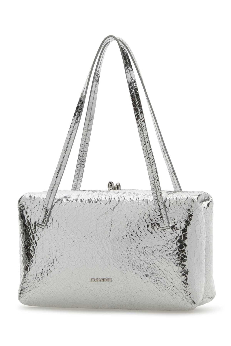 Jil Sander Goji Pillow Shoulder Bag — Silver
