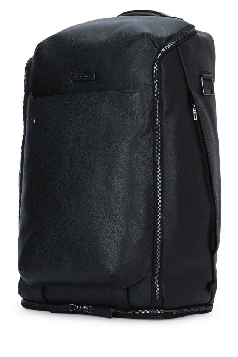 Piquadro Viaggio Backpack — Black Leather