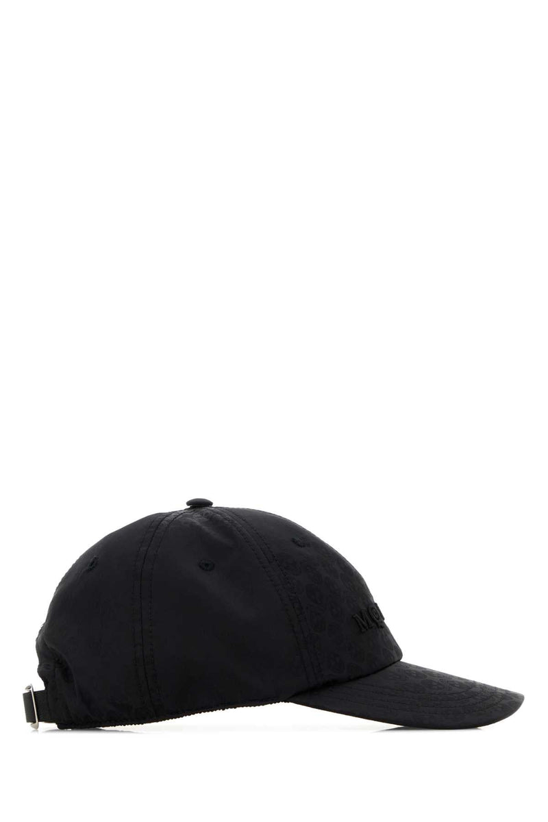 Alexander Mcqueen Hat Nylon Baseball Cap — Black Tpolyamide Caps