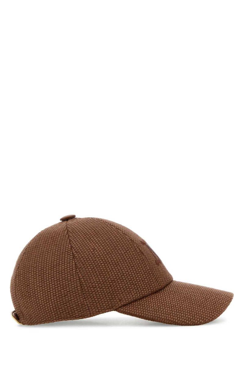 Max Mara Mxacircense Raffia Baseball Cap — Brown Caps