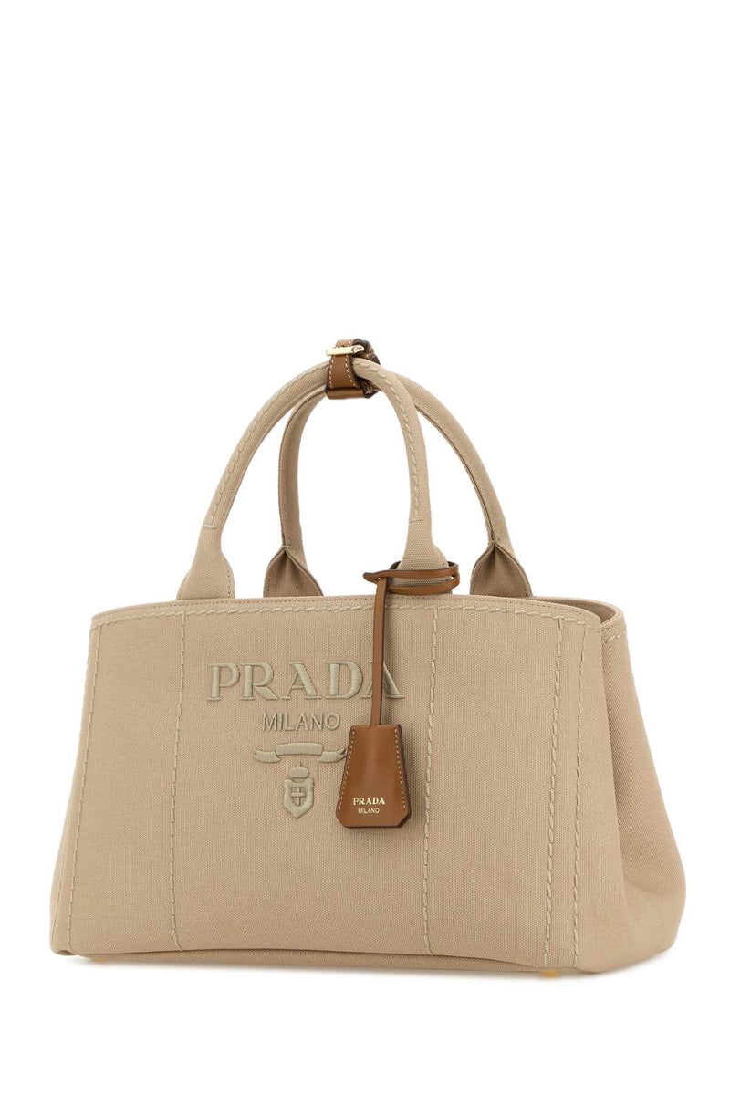 Prada Jardiniére Top Handle Bag — Beige
