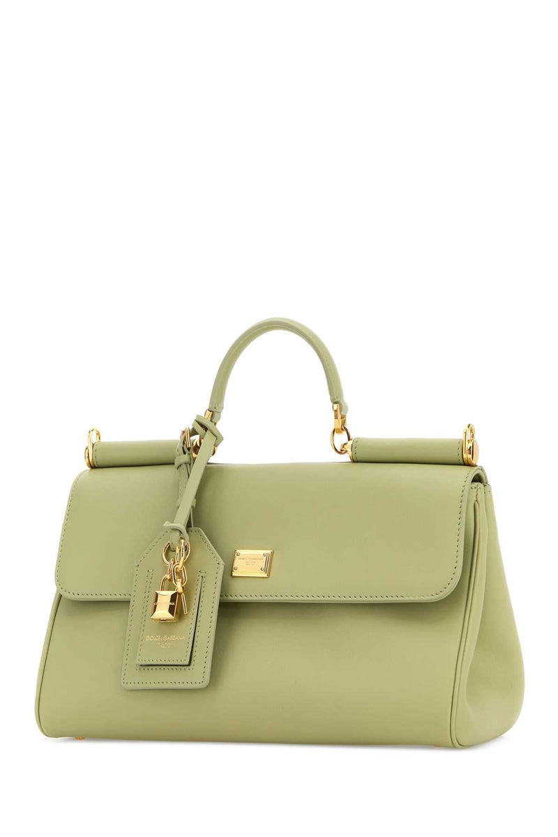Dolce & Gabbana My Sicily Top Handle Bag — Green Pvc Vitello