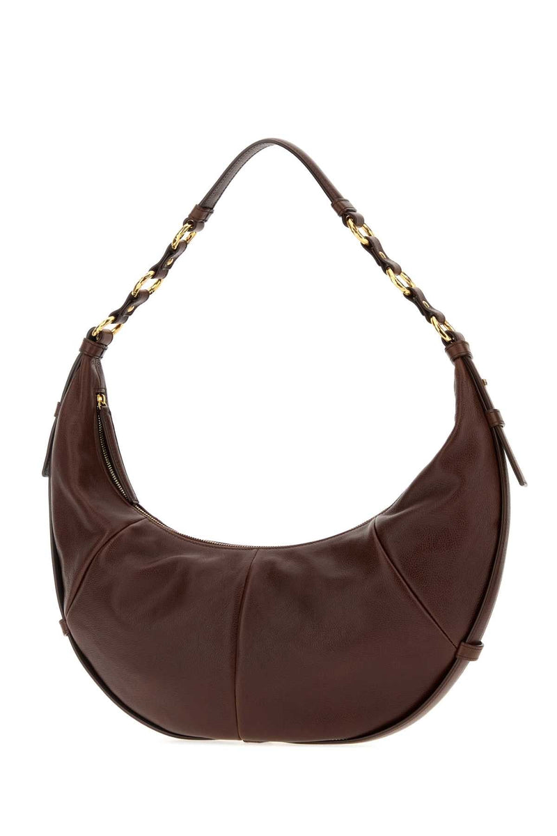 Saint Laurent Saharienne Shoulder Bag — Brown