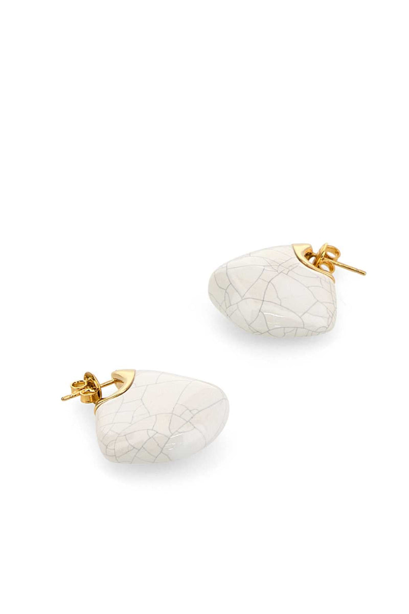 Bottega Veneta Finn Earring — White Earrings