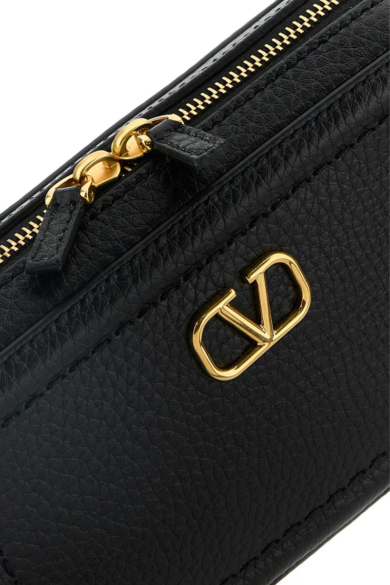Valentino Garavani Camera Crossbody Bag — Black Calf Leather - Bos Taurus