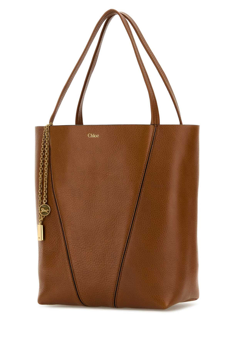 Chloé Spin Tote Bag — Brown