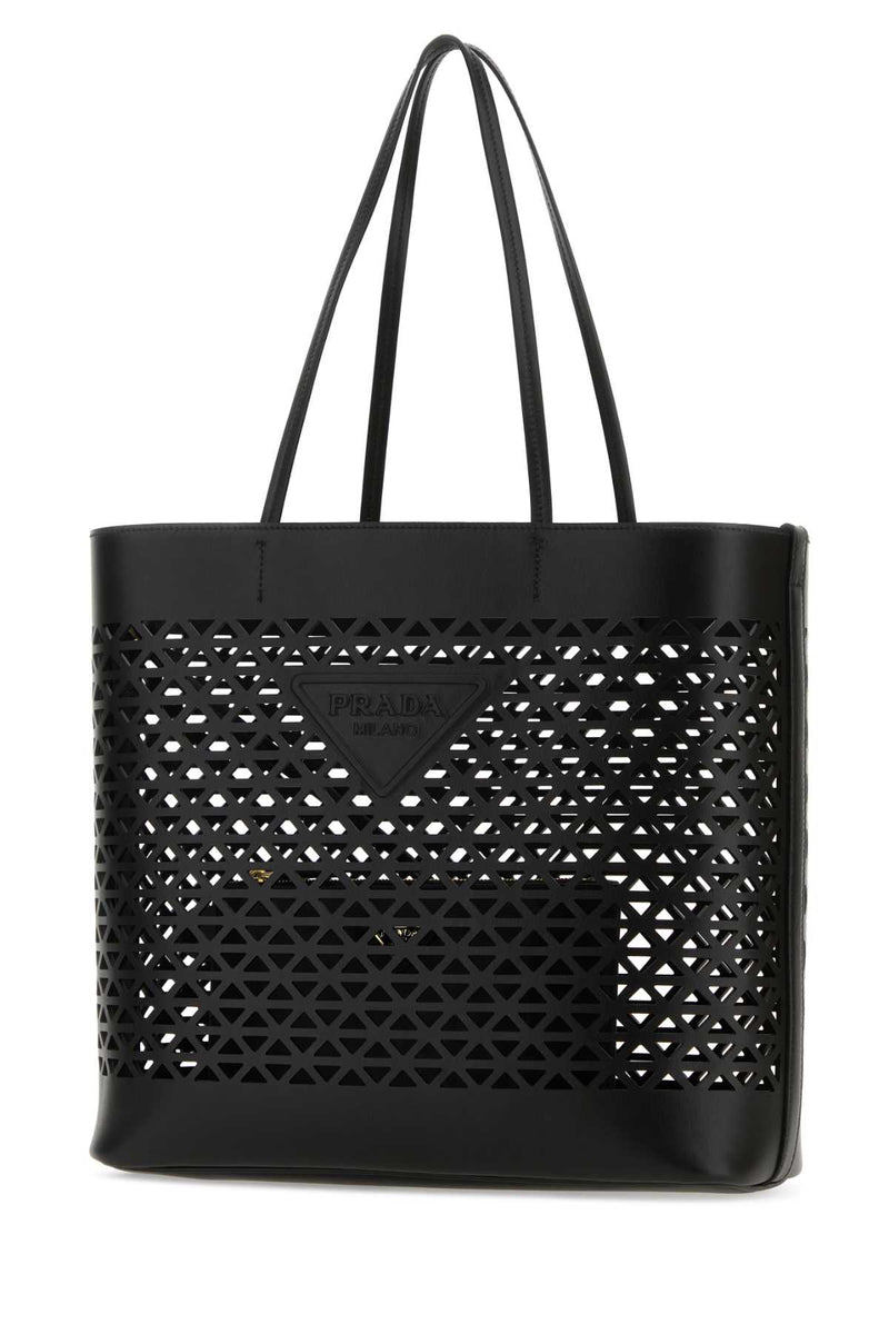 Prada Tote Bag — Black Exterior: Leather