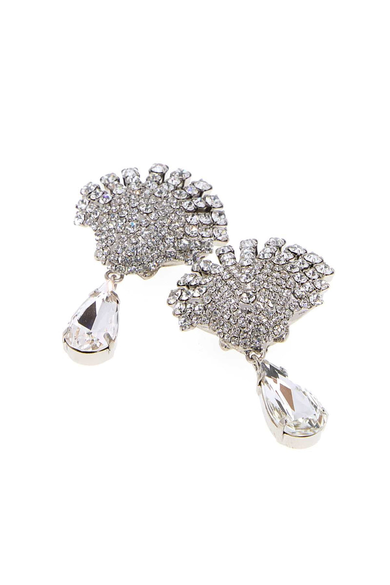 Alessandra Rich Shell Earrings — Silver
