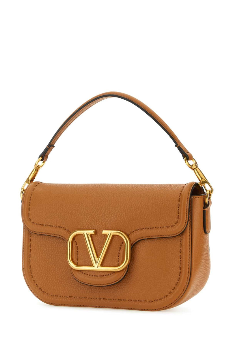 Valentino Garavani Shoulder Bag — Beige Calf Leather - Bos Taurus