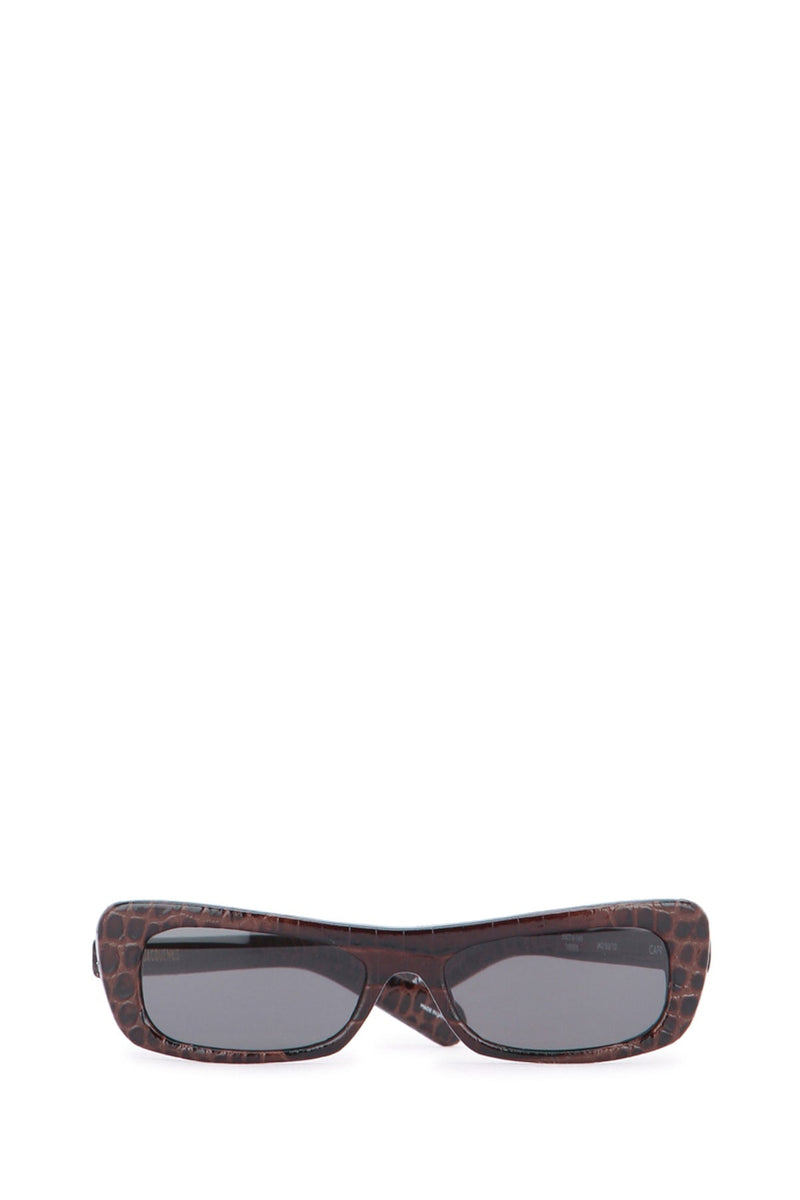 Jacquemus Les Sunglasses — Brown Calf Leather