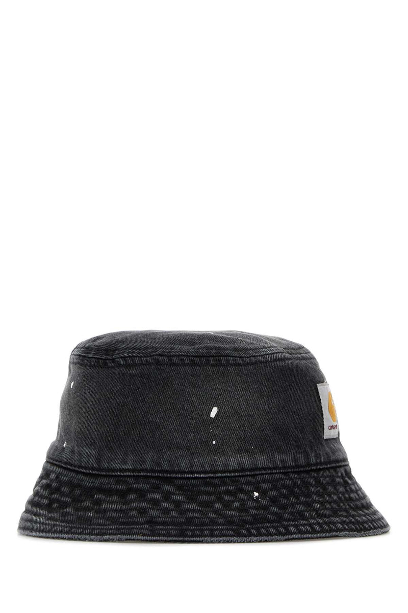 Carhartt Wip Belmar Distressed Denim Bucket Hat — Black Exterior: Cotton