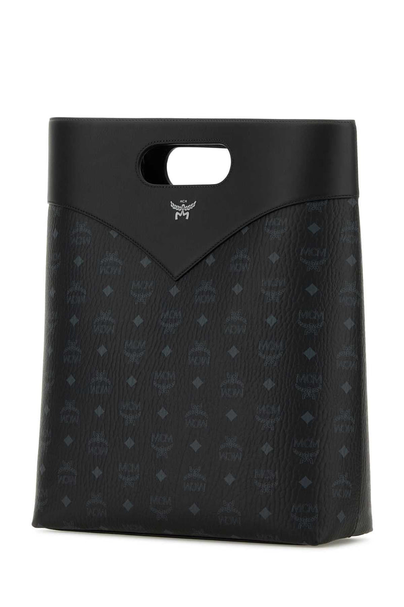 Mcm Diamond Vlm Shoulder Bag — Black