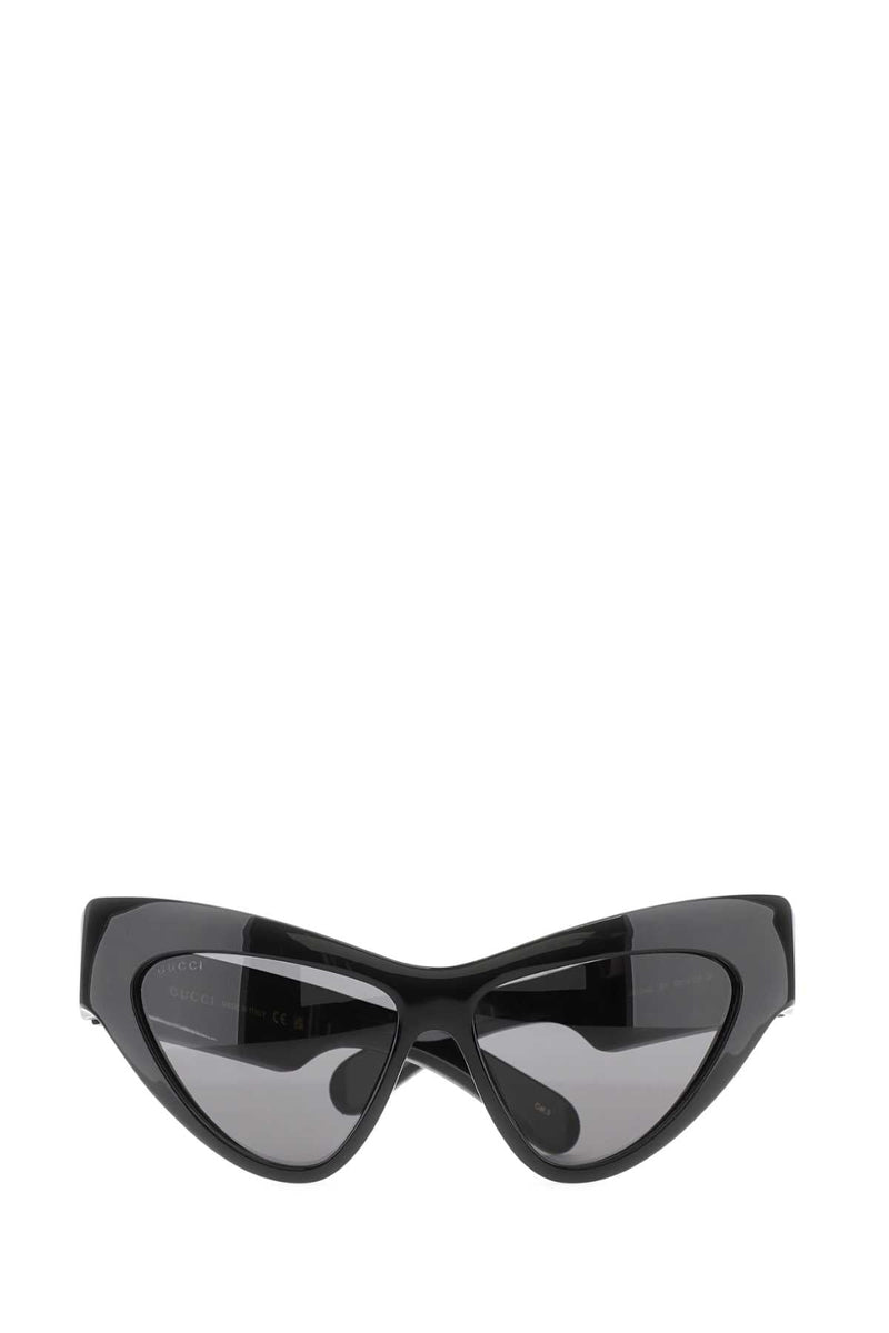 Gucci Cat-Eye Acetate Sunglasses — Black Exterior