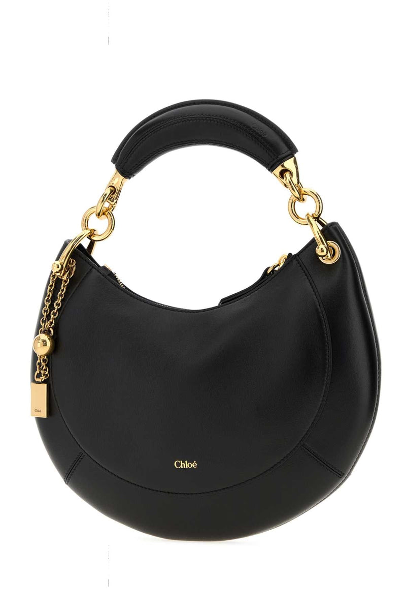 Chloé Curved Shoulder Bag — Black