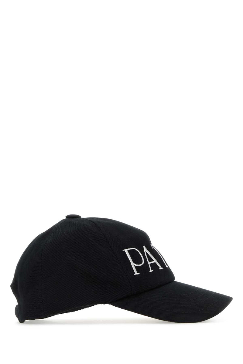 Patou Hat Logo-Embroidered Cotton Baseball Cap — Black Co - Caps