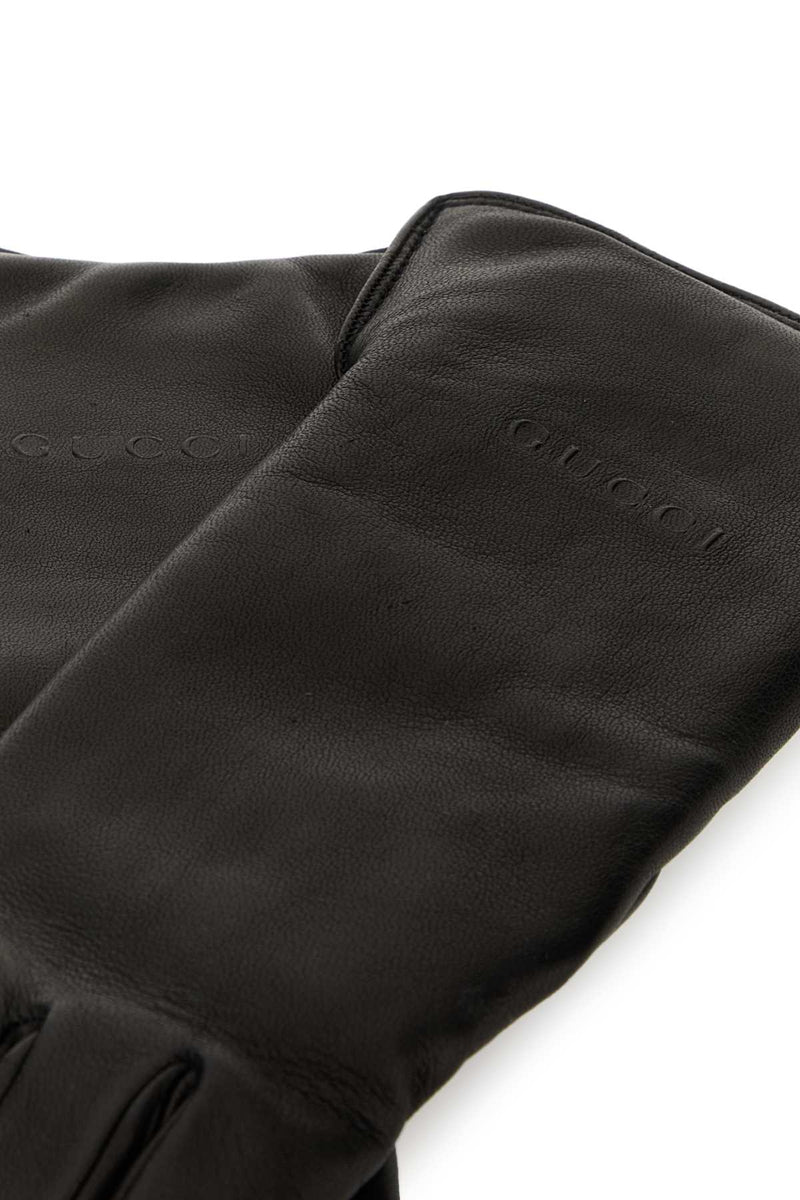 Gucci Leather Gloves — Black