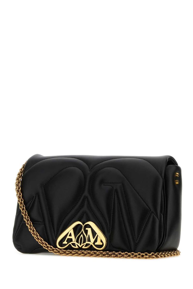 Alexander Mcqueen Seal Shoulder Bag — Black