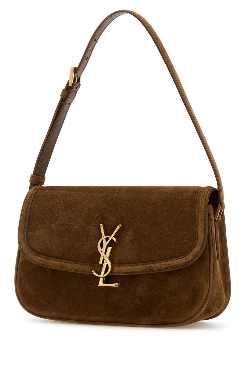 Saint Laurent Solf Shoulder Bag — Brown