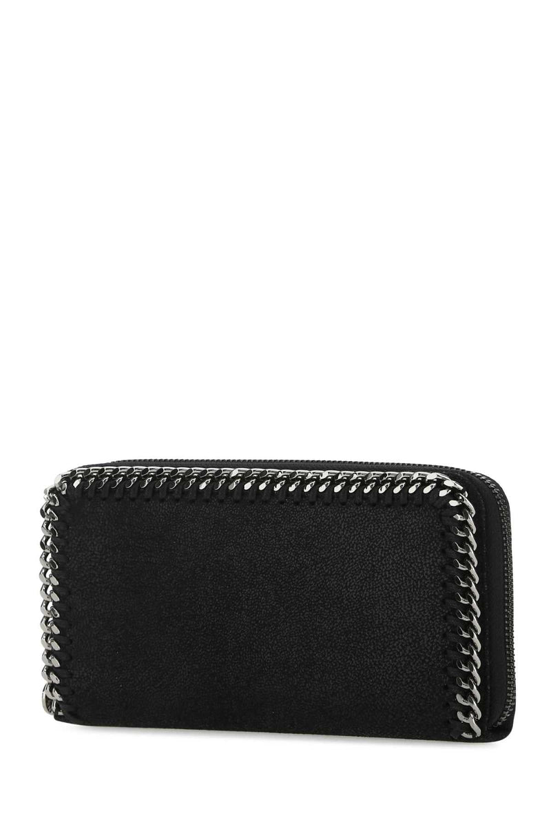 Stella Mccartney Shaggy Deer Zip-Around Wallet — Black