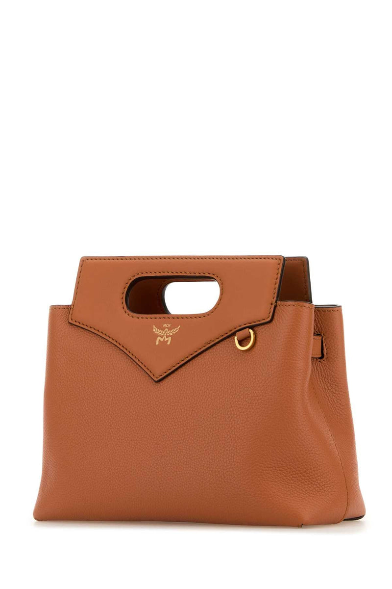 Mcm Soft Top Handle Bag — Orange
