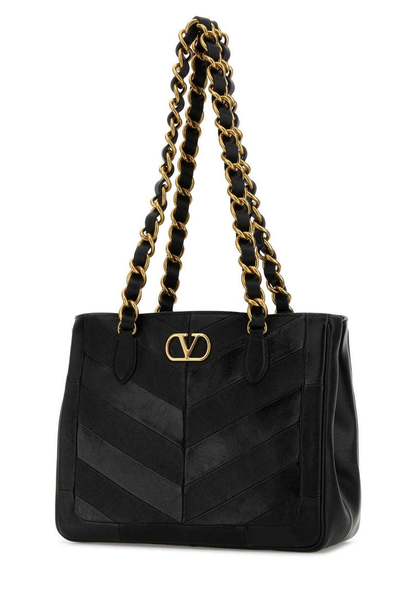 Valentino Garavani Tote Shoulder Bag — Black
