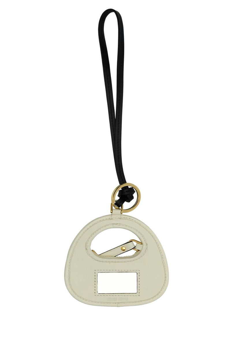 Miu Miu Aventure Key Case — White Agnello Keychains