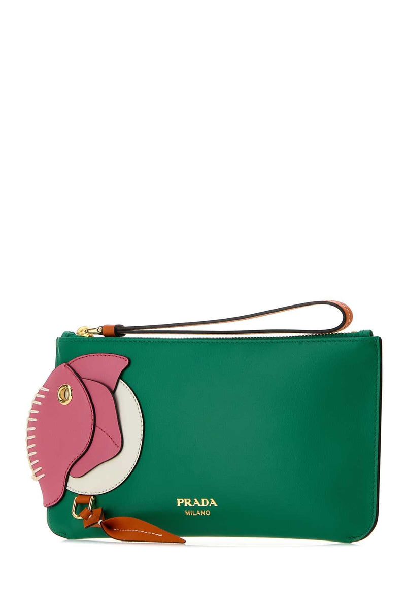 Prada Lampo Wallet — Green
