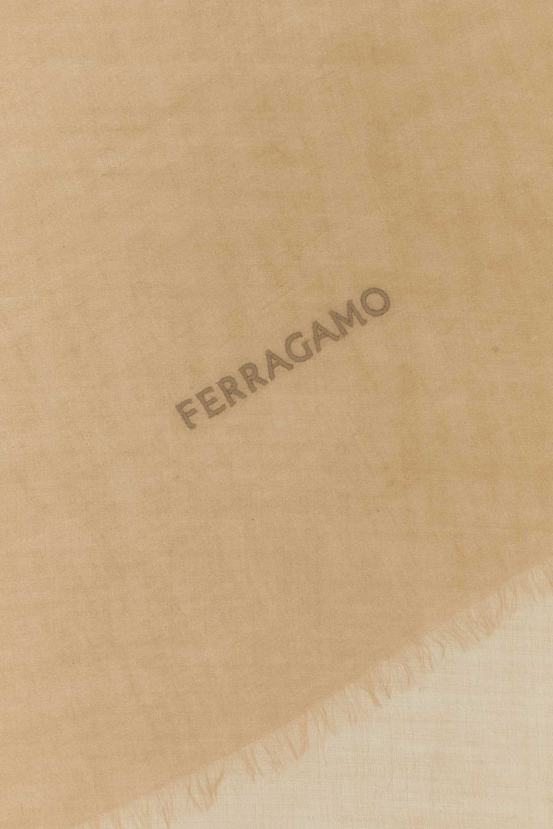 Ferragamo Cashmere Scarf — Beige Exterior: Cachemire Scarfs