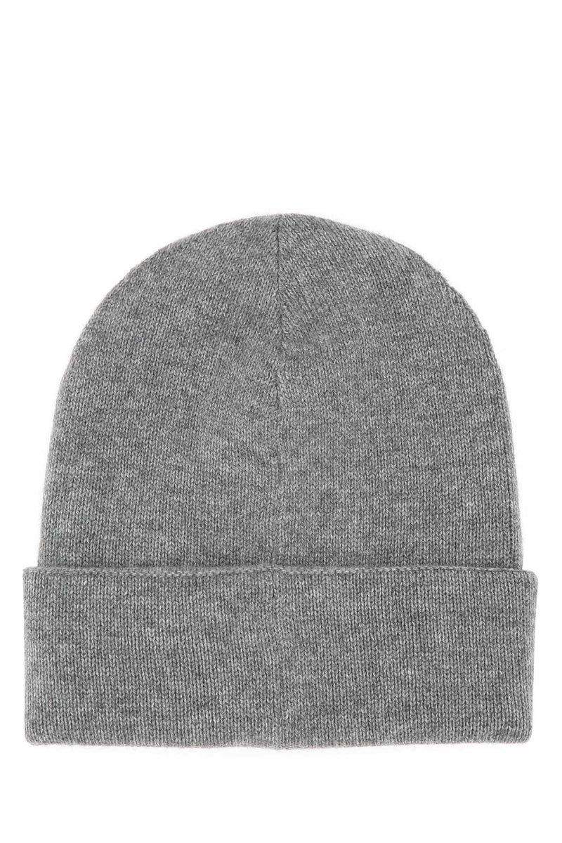 Alexander Mcqueen Cuffia Cashmere Beanie — Gray Exterior: Beanies