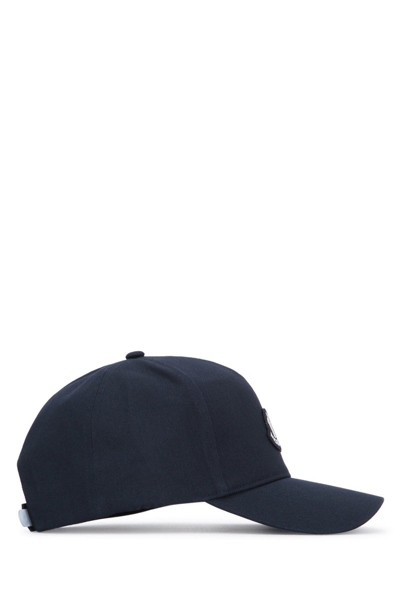 Moncler Jr Baseball Logo-Embroidered Cap — Navy Base Fabric: Cotton Caps