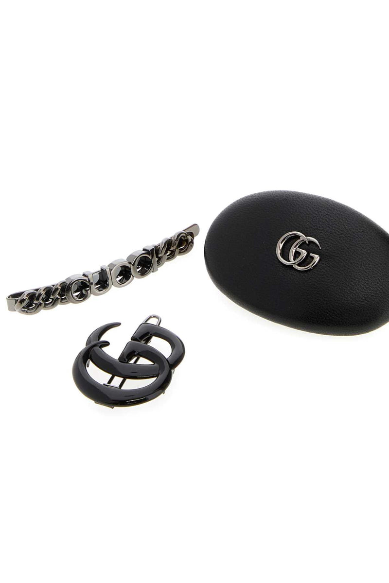 Gucci Hair Clip Set — Black Pins Claws & Clips