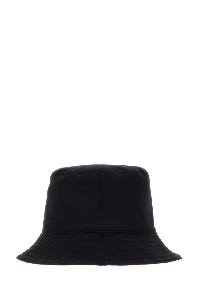 Burberry 8130424 Nylon Bucket Hat — Black Polyamide (nylon)