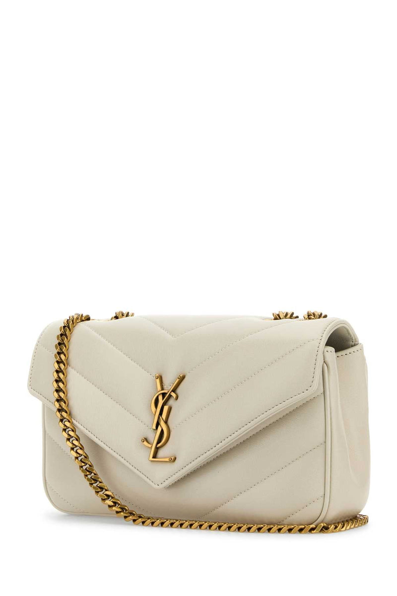 Saint Laurent Loulou Shoulder Bag — Beige