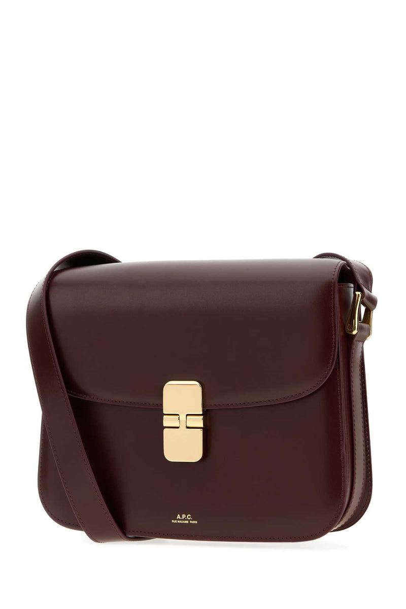 A.p.c. Grace Shoulder Bag — Burgundy Vache
