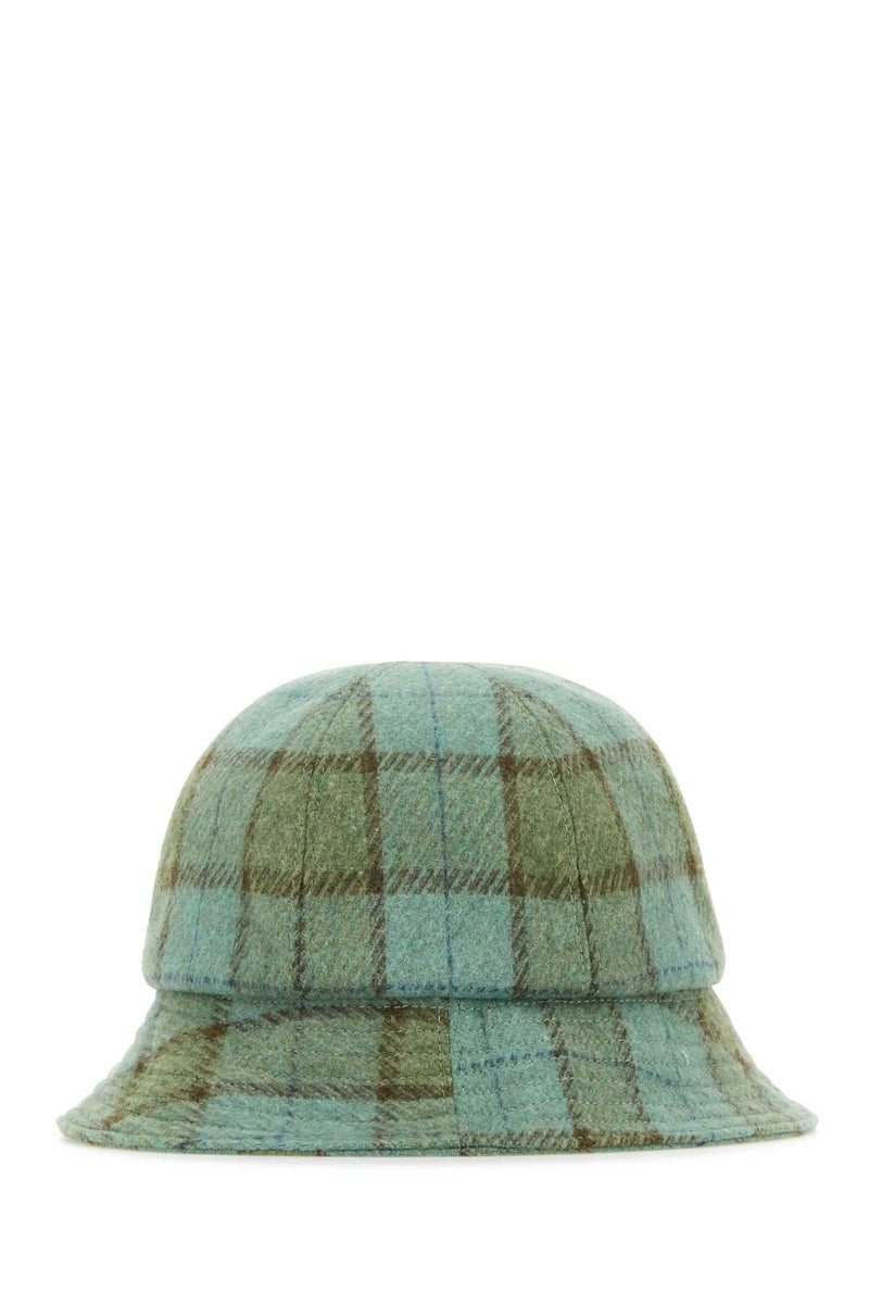 Helen Kaminski Alpinecheck Wool Blend Bucket Hat — Green